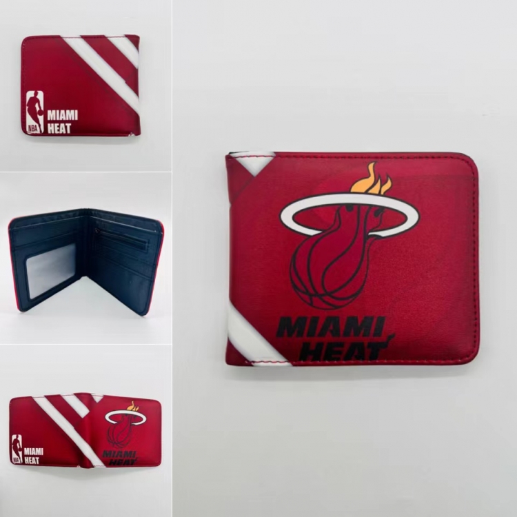 ball-game star Full color Two fold short card case wallet 11X9.5CM  