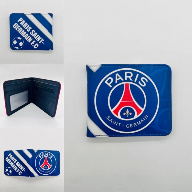 ball-game star Full color Two fold short card case wallet 11X9.5CM  