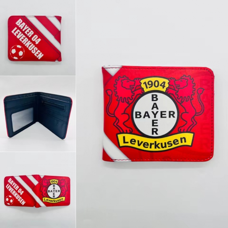 ball-game star Full color Two fold short card case wallet 11X9.5CM  