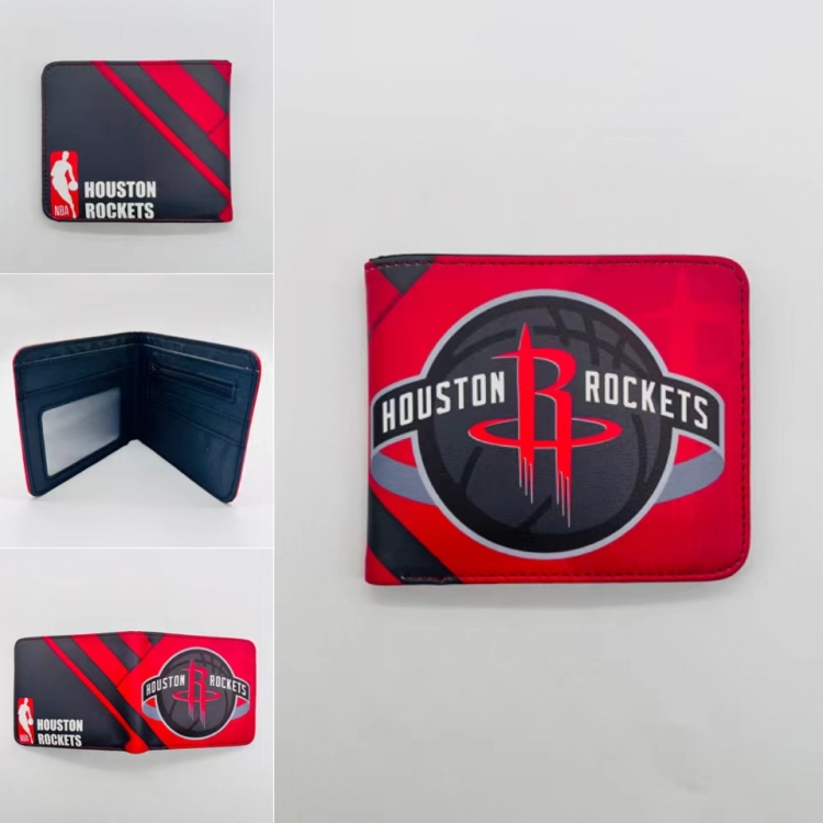 ball-game star Full color Two fold short card case wallet 11X9.5CM  