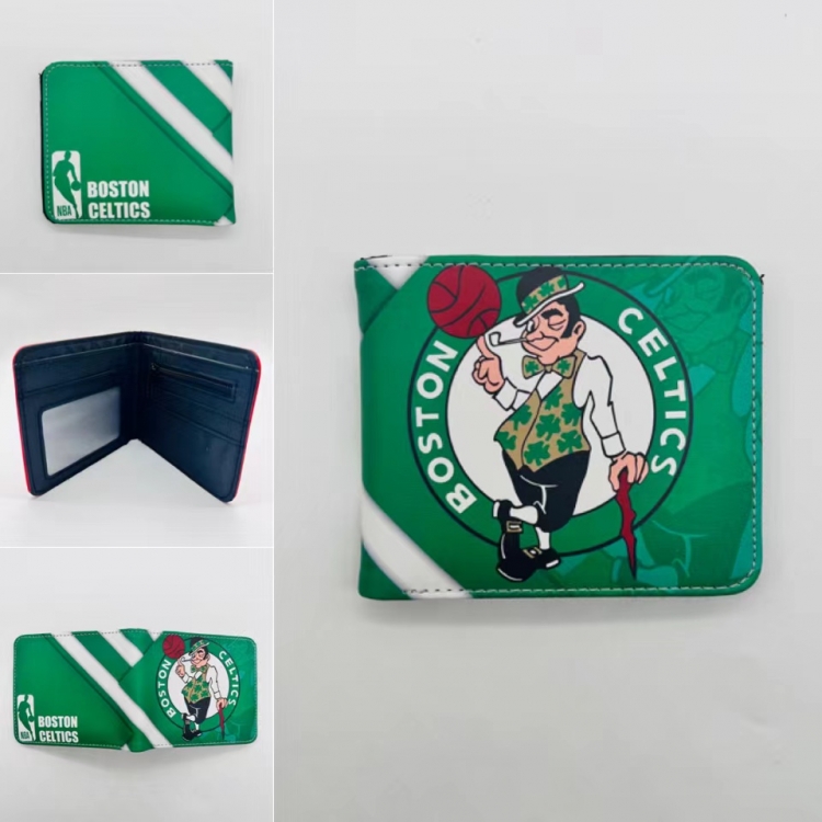 ball-game star Full color Two fold short card case wallet 11X9.5CM  