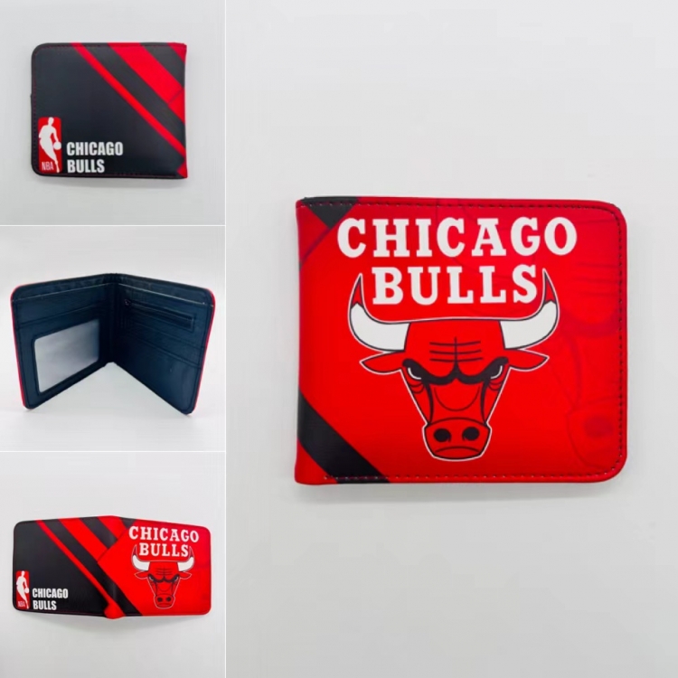 ball-game star Full color Two fold short card case wallet 11X9.5CM  