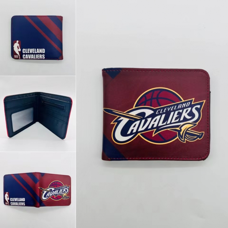 ball-game star Full color Two fold short card case wallet 11X9.5CM  