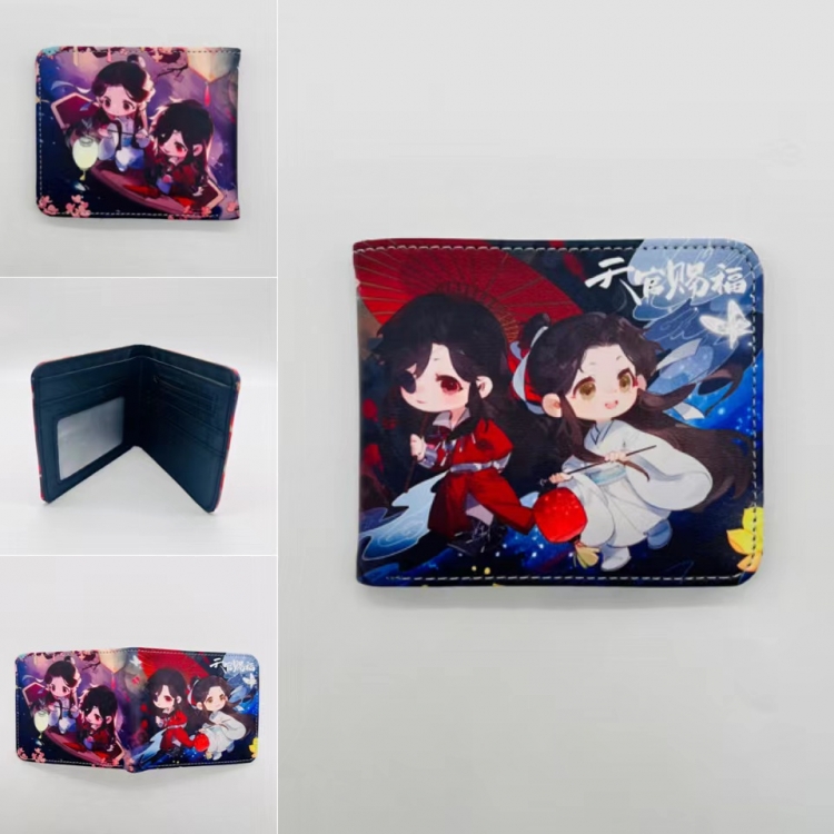Heavenly Official Blessing Full color Two fold short card case wallet 11X9.5CM