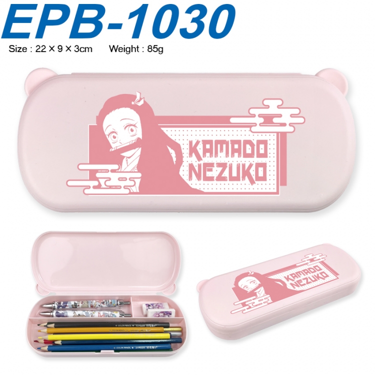 Demon Slayer Kimets Anime peripheral UV printed PP material stationery box 22X9X3CM