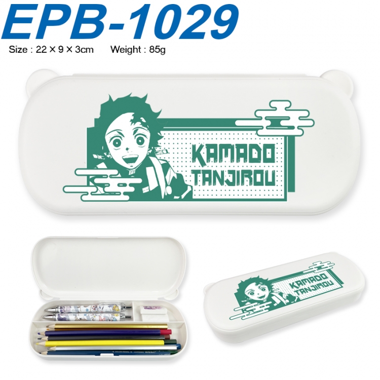 Demon Slayer Kimets Anime peripheral UV printed PP material stationery box 22X9X3CM