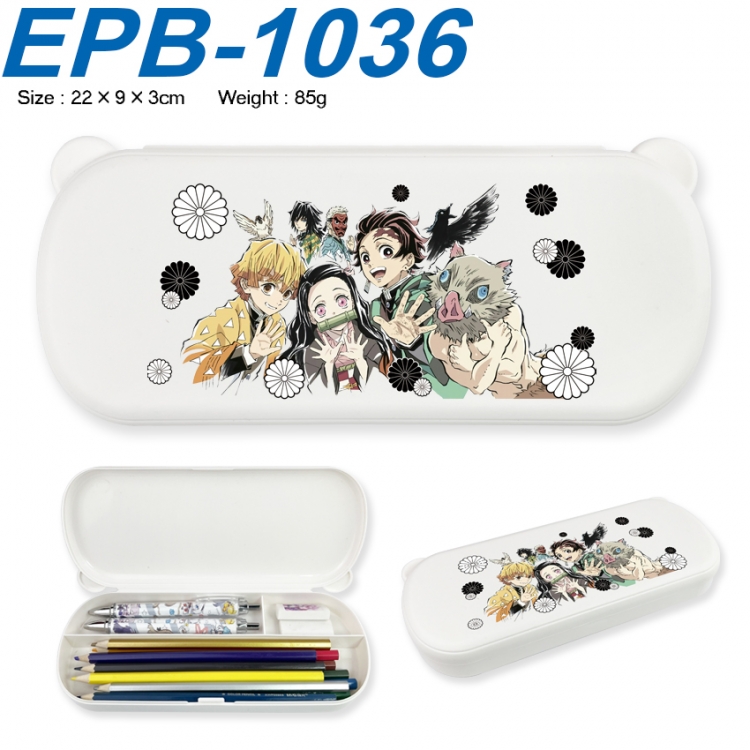 Demon Slayer Kimets Anime peripheral UV printed PP material stationery box 22X9X3CM