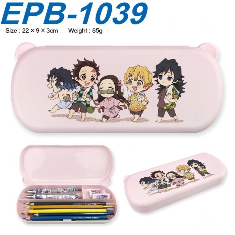 Demon Slayer Kimets Anime peripheral UV printed PP material stationery box 22X9X3CM