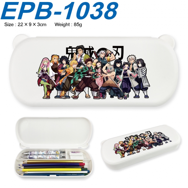 Demon Slayer Kimets Anime peripheral UV printed PP material stationery box 22X9X3CM