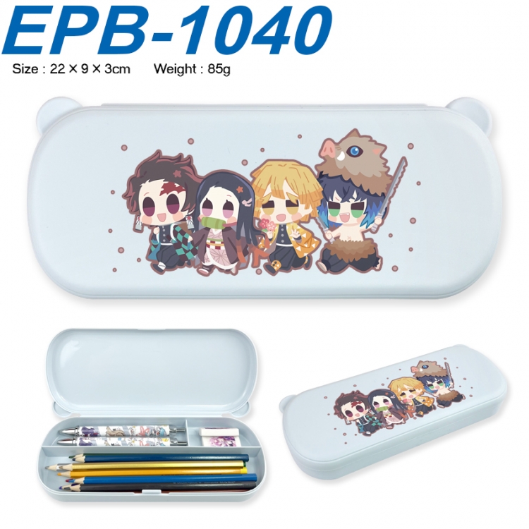 Demon Slayer Kimets Anime peripheral UV printed PP material stationery box 22X9X3CM