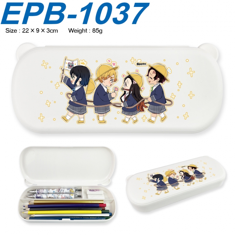 Demon Slayer Kimets Anime peripheral UV printed PP material stationery box 22X9X3CM