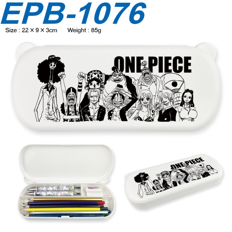 One Piece Anime peripheral UV printed PP material stationery box 22X9X3CM