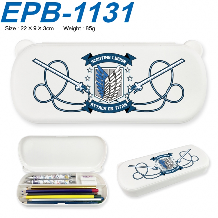 Shingeki no Kyojin Anime peripheral UV printed PP material stationery box 22X9X3CM