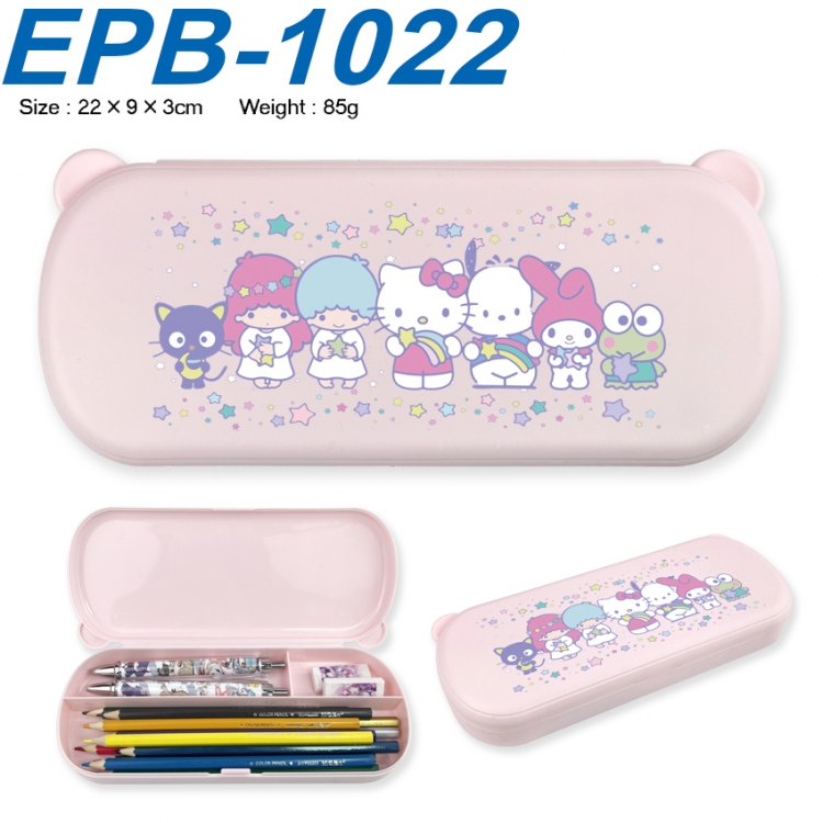 sanrio Anime peripheral UV printed PP material stationery box 22X9X3CM