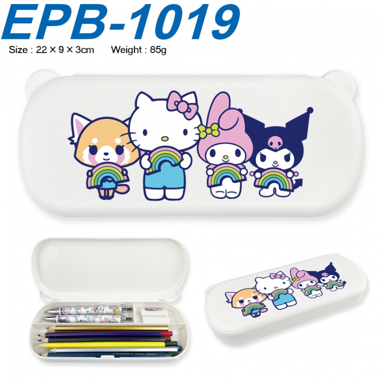 sanrio Anime peripheral UV printed PP material stationery box 22X9X3CM