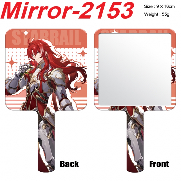 Honkai: Star Rail Anime peripheral UV printing handle small mirror portable makeup mirror 9x16cm