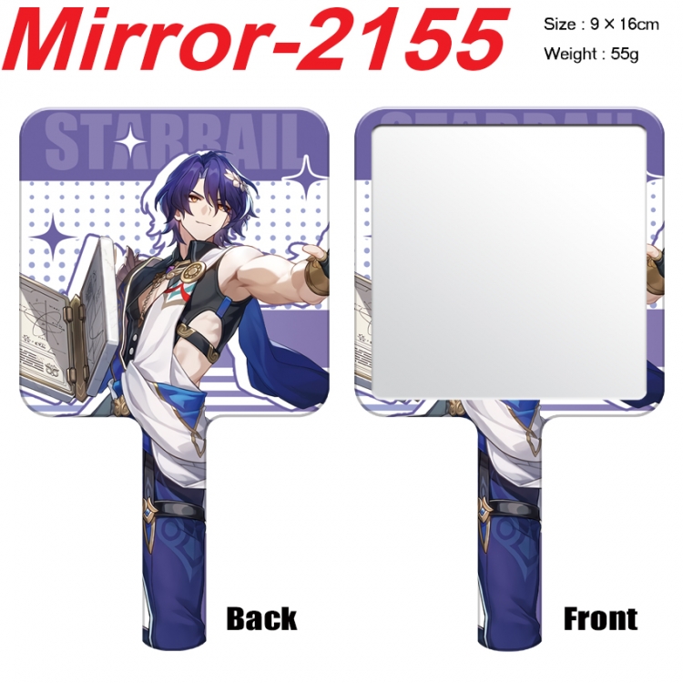 Honkai: Star Rail Anime peripheral UV printing handle small mirror portable makeup mirror 9x16cm