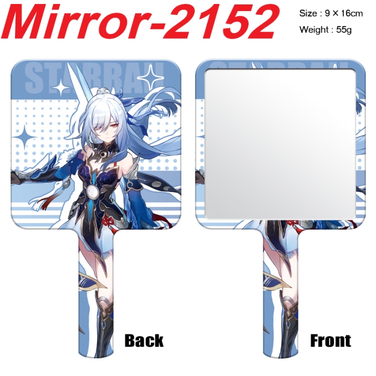Honkai: Star Rail Anime peripheral UV printing handle small mirror portable makeup mirror 9x16cm