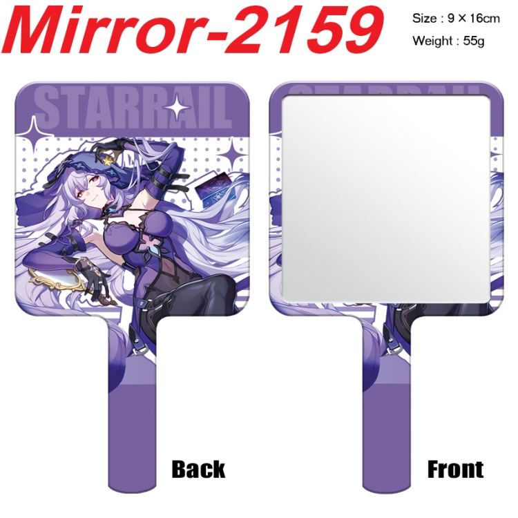 Honkai: Star Rail Anime peripheral UV printing handle small mirror portable makeup mirror 9x16cm