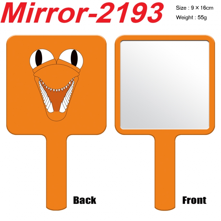 Rainbow Friend Anime peripheral UV printing handle small mirror portable makeup mirror 9x16cm