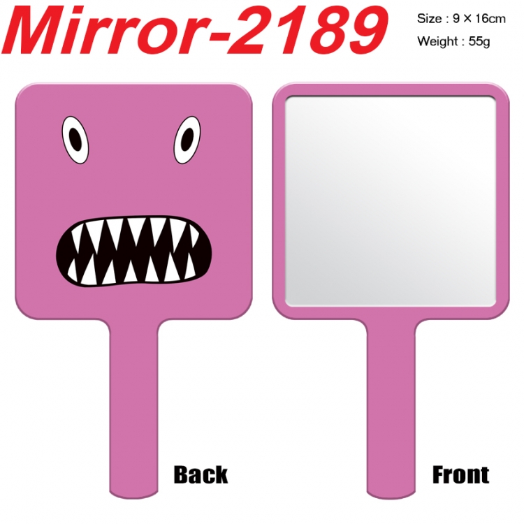 Rainbow Friend Anime peripheral UV printing handle small mirror portable makeup mirror 9x16cm