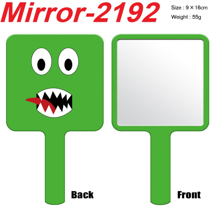 Rainbow Friend Anime peripheral UV printing handle small mirror portable makeup mirror 9x16cm