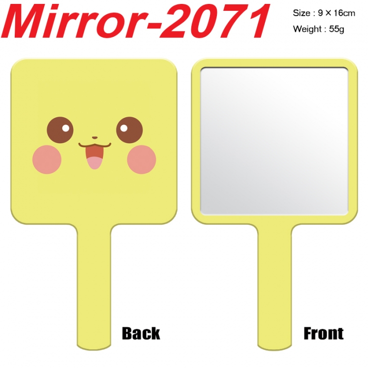 Pokemon Anime peripheral UV printing handle small mirror portable makeup mirror 9x16cm