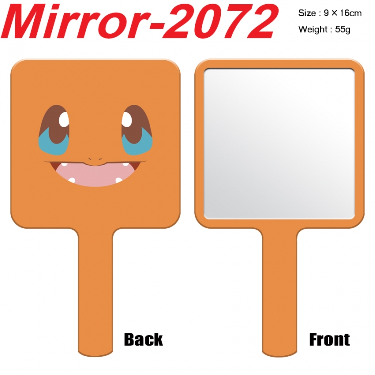 Pokemon Anime peripheral UV printing handle small mirror portable makeup mirror 9x16cm