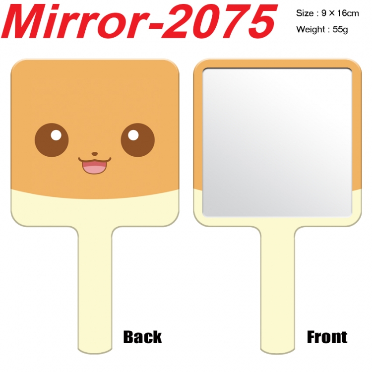 Pokemon Anime peripheral UV printing handle small mirror portable makeup mirror 9x16cm