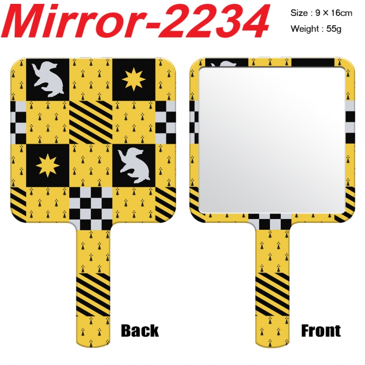 Harry Potter Anime peripheral UV printing handle small mirror portable makeup mirror 9x16cm