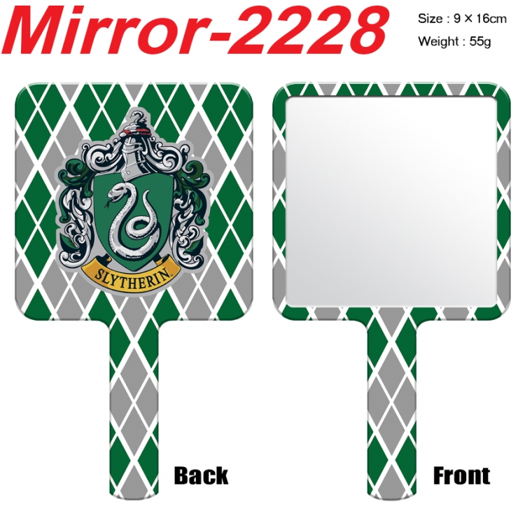 Harry Potter Anime peripheral UV printing handle small mirror portable makeup mirror 9x16cm
