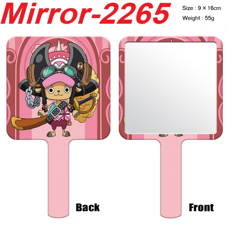 One Piece Anime peripheral UV printing handle small mirror portable makeup mirror 9x16cm