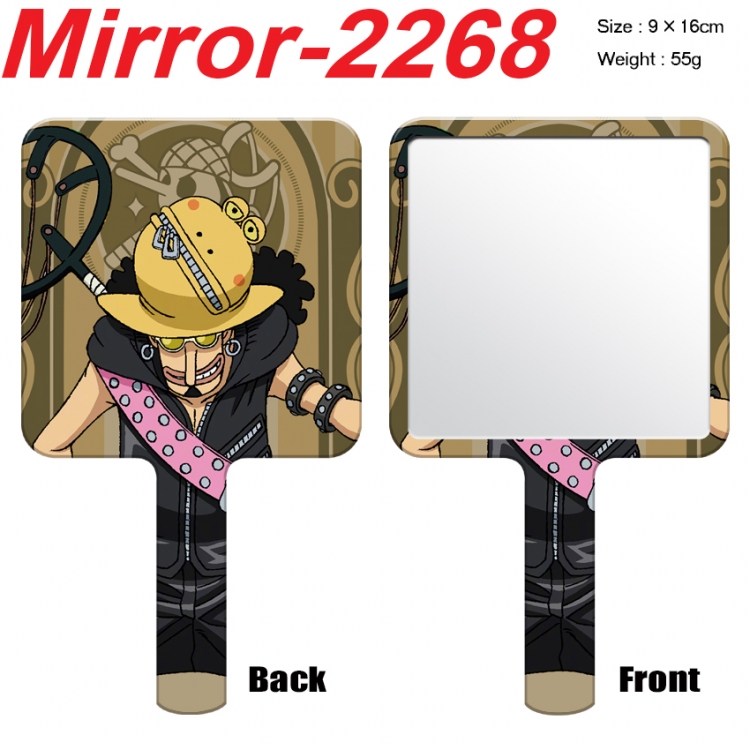 One Piece Anime peripheral UV printing handle small mirror portable makeup mirror 9x16cm