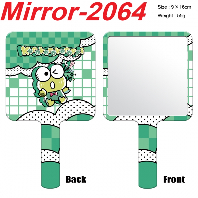 sanrio Anime peripheral UV printing handle small mirror portable makeup mirror 9x16cm