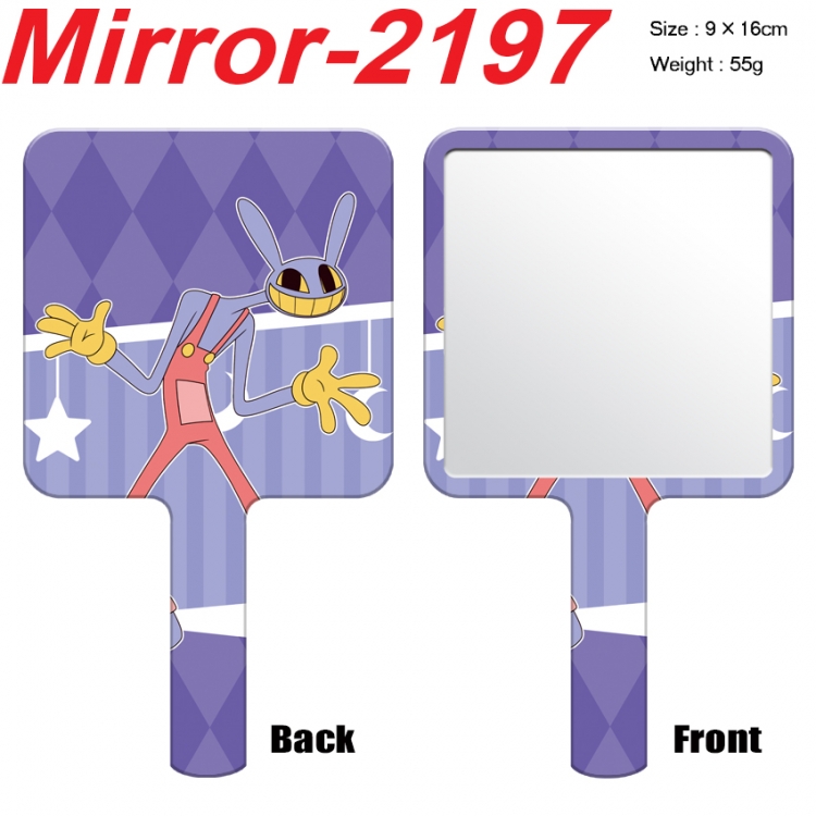The Amazing Digital Circus Anime peripheral UV printing handle small mirror portable makeup mirror 9x16cm