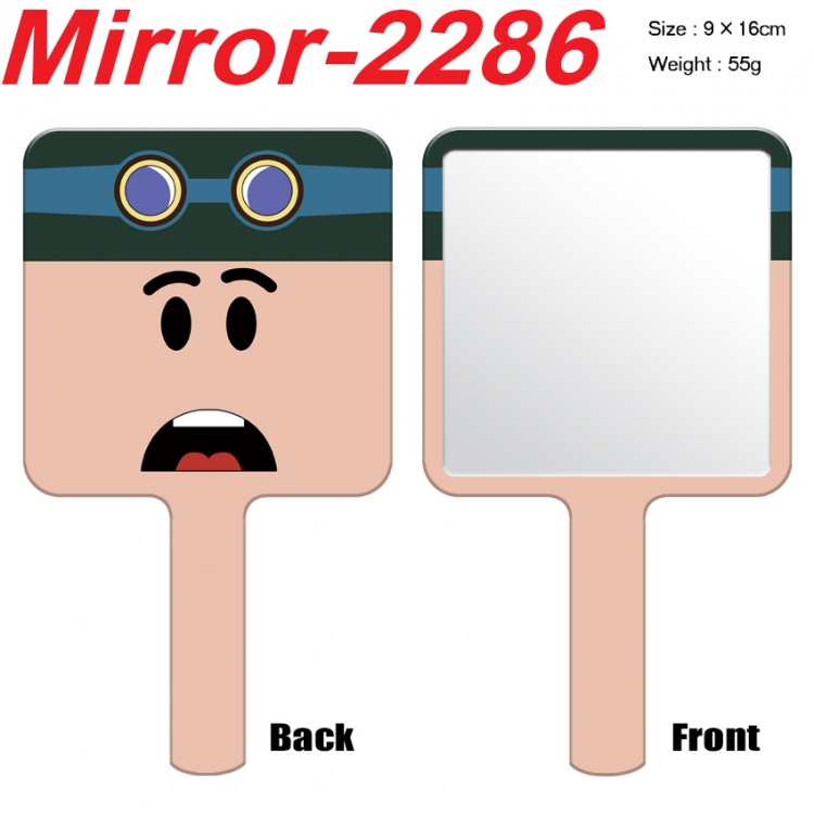 Roblox Anime peripheral UV printing handle small mirror portable makeup mirror 9x16cm
