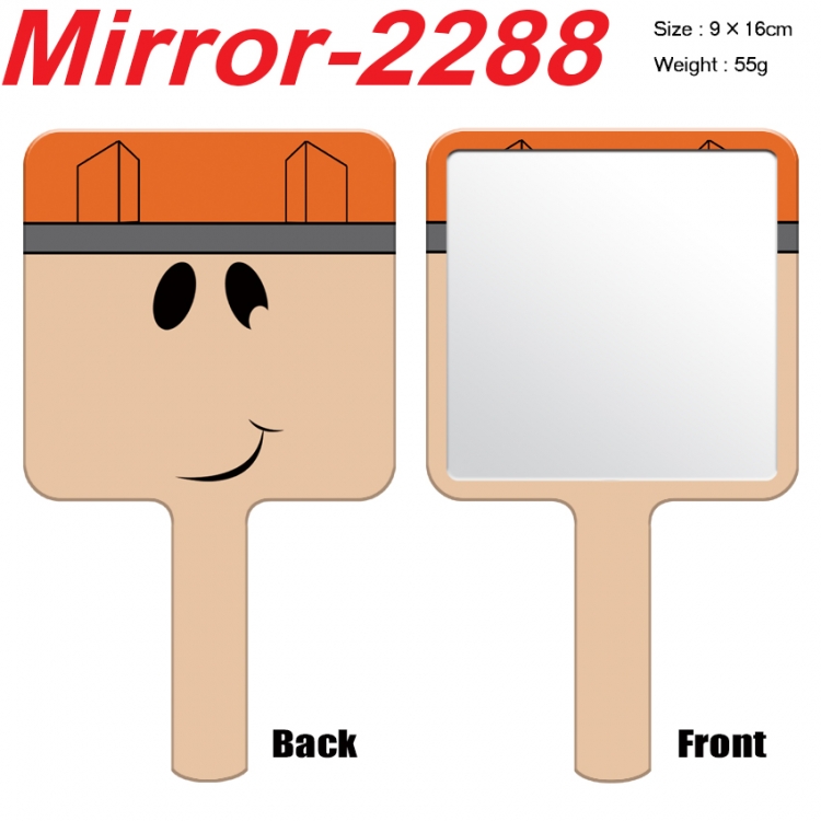 Roblox Anime peripheral UV printing handle small mirror portable makeup mirror 9x16cm