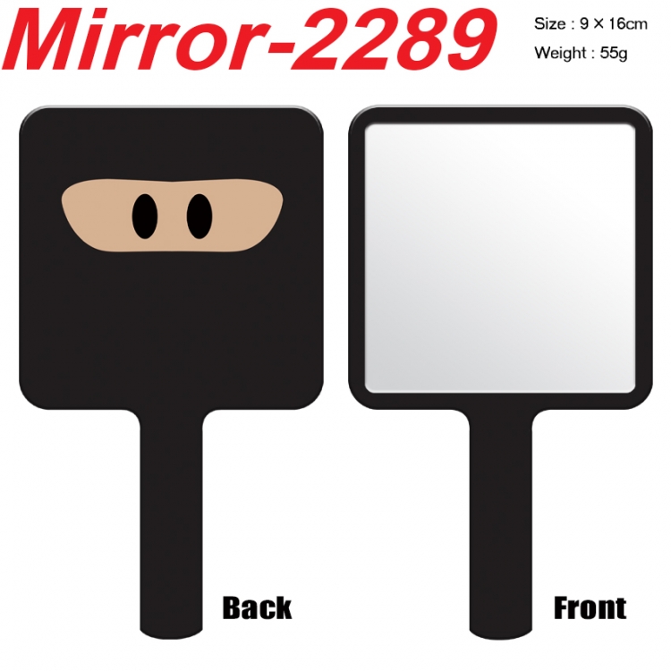 Roblox Anime peripheral UV printing handle small mirror portable makeup mirror 9x16cm