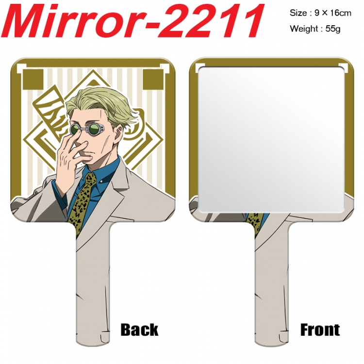 Jujutsu Kaisen Anime peripheral UV printing handle small mirror portable makeup mirror 9x16cm