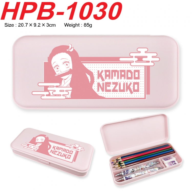 Demon Slayer Kimets Anime peripheral square UV printed PE material stationery box 20.7X9.2X3CM