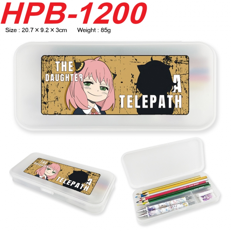  SPY x FAMILY Anime peripheral square UV printed PE material stationery box 20.7X9.2X3CM