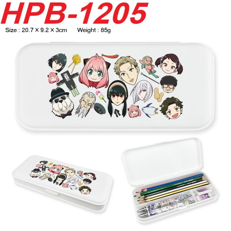  SPY x FAMILY Anime peripheral square UV printed PE material stationery box 20.7X9.2X3CM