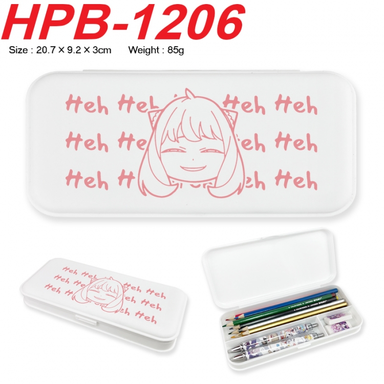  SPY x FAMILY Anime peripheral square UV printed PE material stationery box 20.7X9.2X3CM