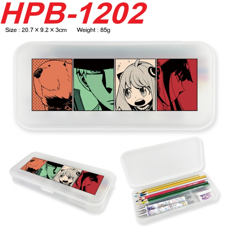  SPY x FAMILY Anime peripheral square UV printed PE material stationery box 20.7X9.2X3CM