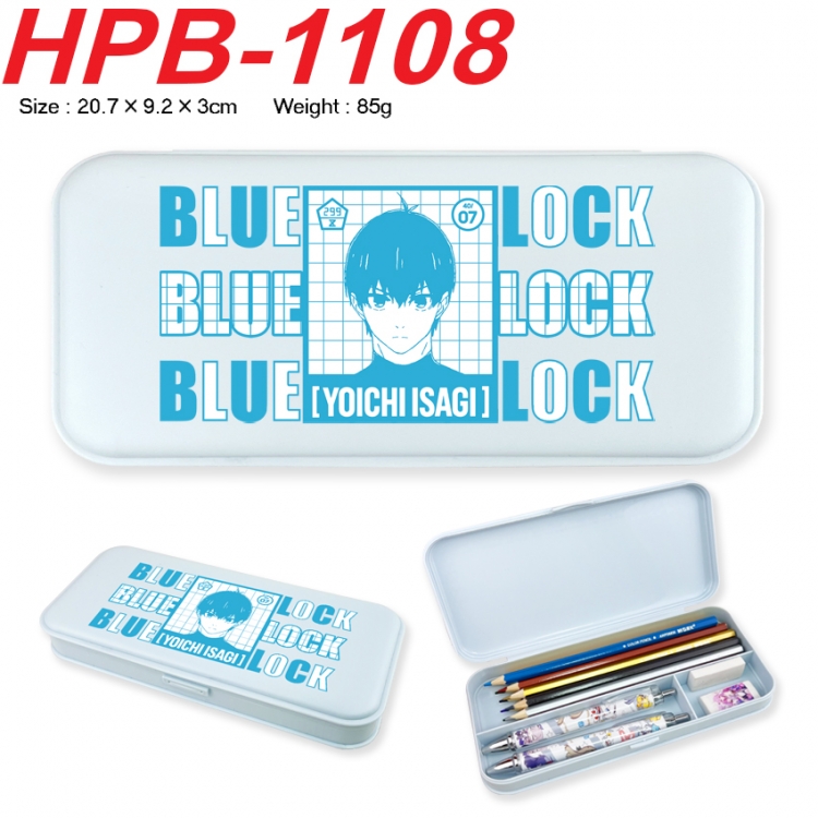 BLUE LOCK Anime peripheral square UV printed PE material stationery box 20.7X9.2X3CM