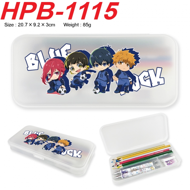 BLUE LOCK Anime peripheral square UV printed PE material stationery box 20.7X9.2X3CM