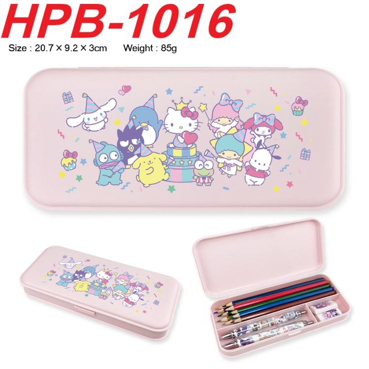 sanrio Anime peripheral square UV printed PE material stationery box 20.7X9.2X3CM