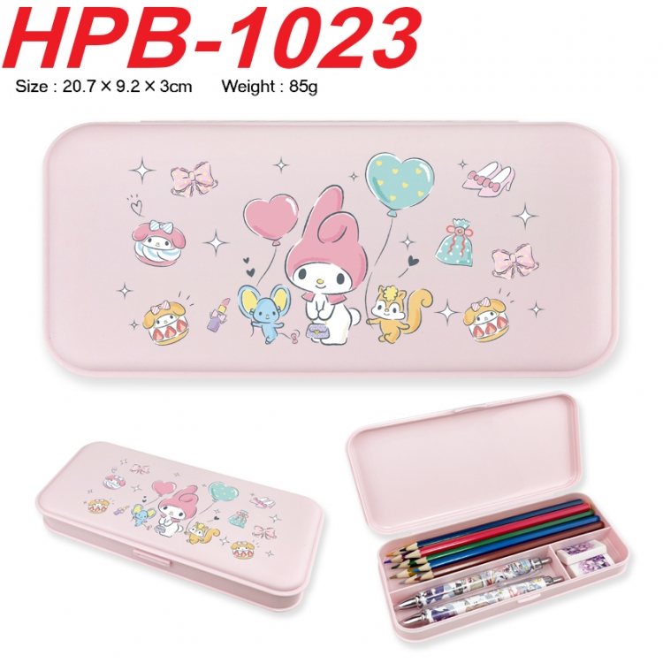sanrio Anime peripheral square UV printed PE material stationery box 20.7X9.2X3CM