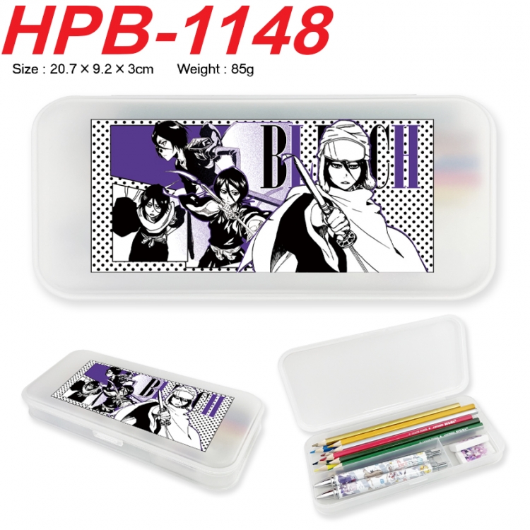 Bleach Anime peripheral square UV printed PE material stationery box 20.7X9.2X3CM