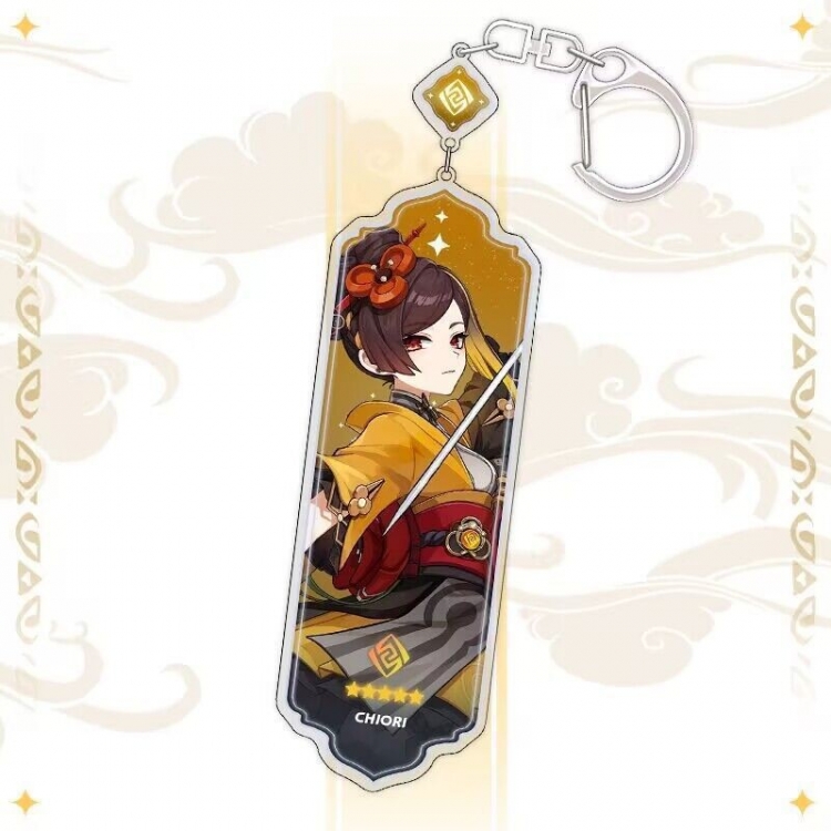 Genshin Impact Anime peripheral acrylic keychain pendant 8.5cm price for 5 pcs